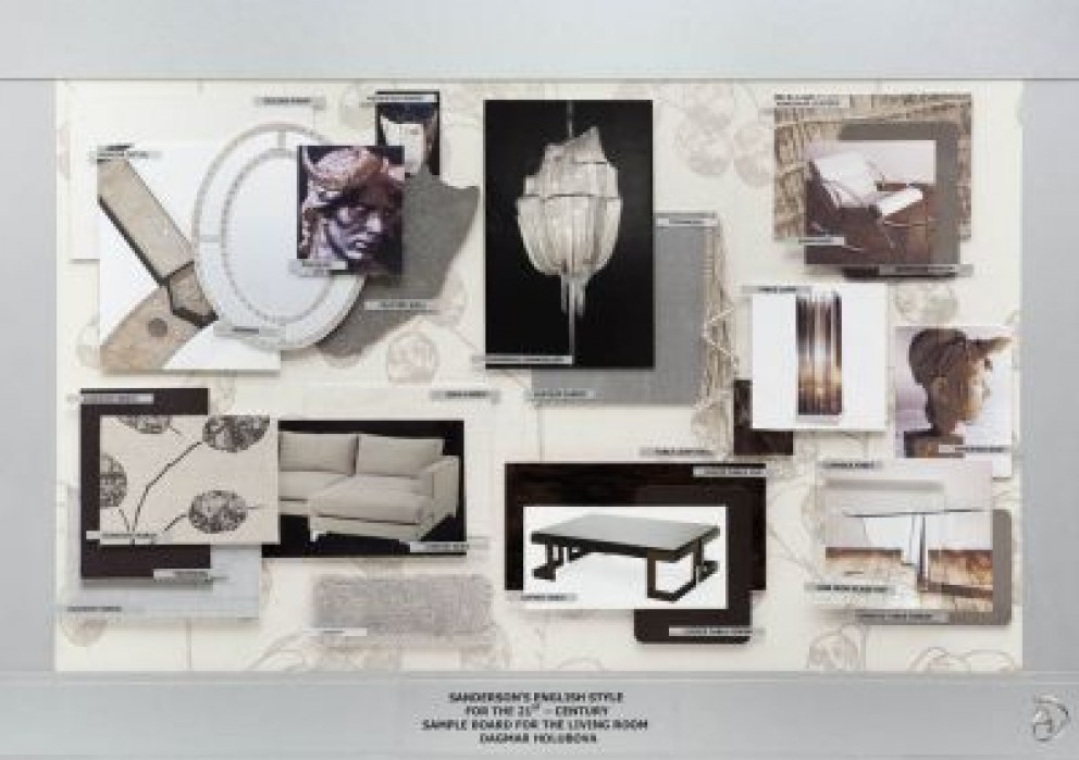 Homes & Gardens competition in association with Sanderson. | Sample Board for the Living Room - Dagmar Holubova | Interior Designers